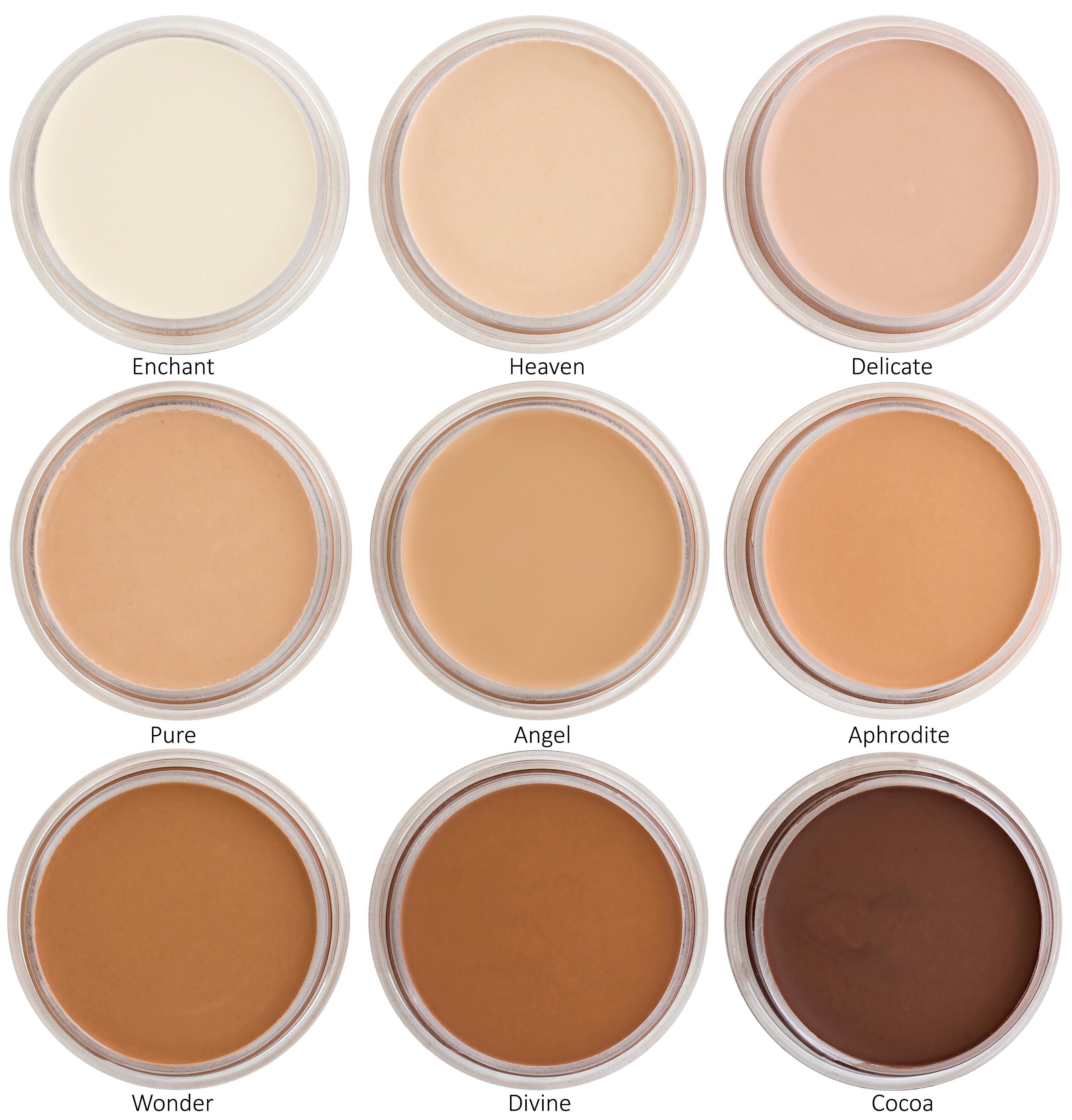 9 Shades Luxury Mineral Goddess Cream Foundation - Artist set